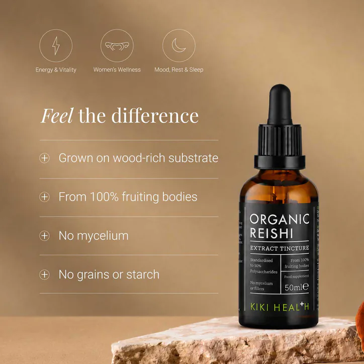 KIKI HEALTH Organic Reishi Tincture - 50ml, additional product view 2