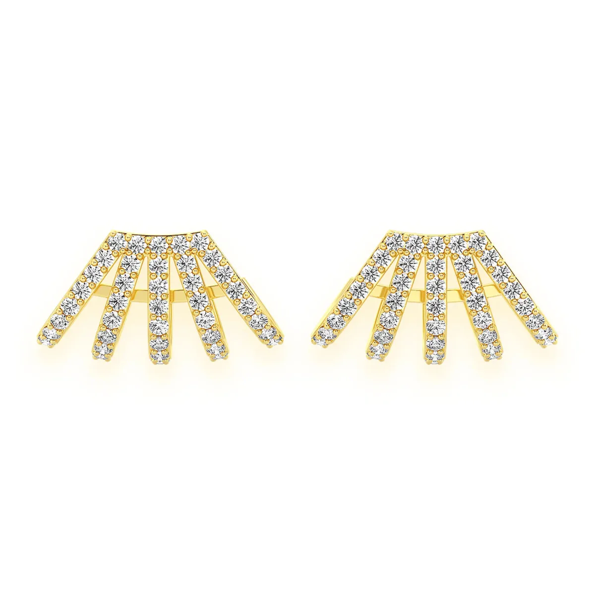 For Him Five Row Diamond Ear Cuffs in Yellow Gold / Natural Diamond – Earring