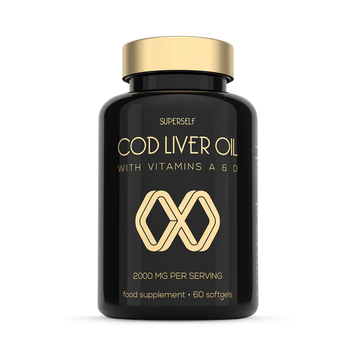 SuperSelf Cod Liver Oil 2000mg 60 Softgels Odourless