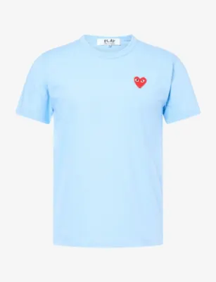 COMME DES GARCONS PLAY Heart Motif-Logo Cotton T-Shirt