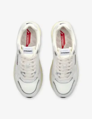 AUTRY Hyperway Suede and Mesh Trainers - EUR 44 / 10 UK MEN in WHITE/OTH, additional product view 2