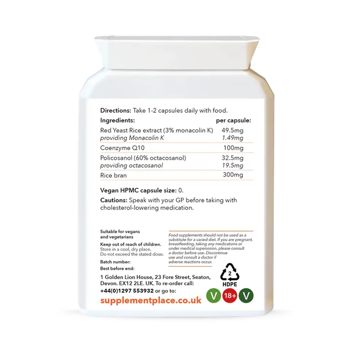 Supplement Place Reduchol | Red Yeast Rice, COQ10, Policosanol | 60 Capsules, additional product view 2