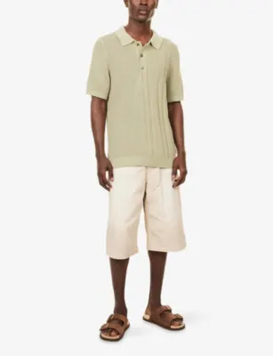 CHE Santino Honeycomb-Knit Cotton Polo Shirt detail 2