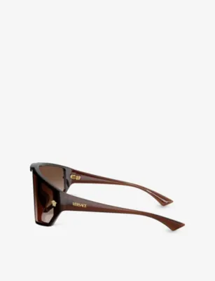 VERSACE VE4461 Medusa Horizon Irregular-Frame Injected Sunglasses detail 2