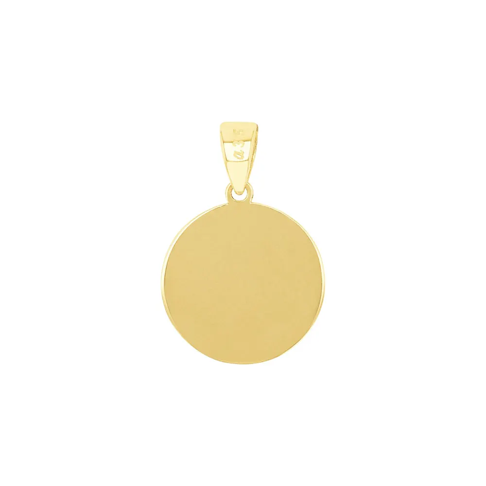 AMOR 9ct Yellow Gold Virgo Zodiac Pendant detail 3