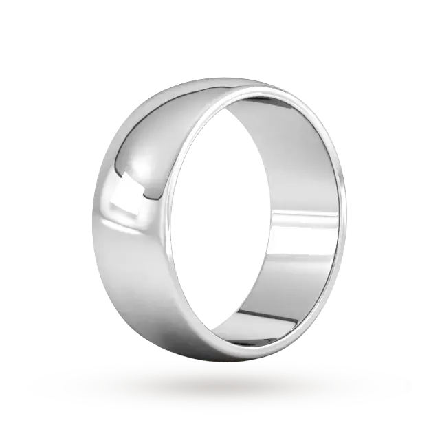 For Him 8mm D Shape Heavy Wedding Ring In 18 Carat Yellow Gold, additional product view 2