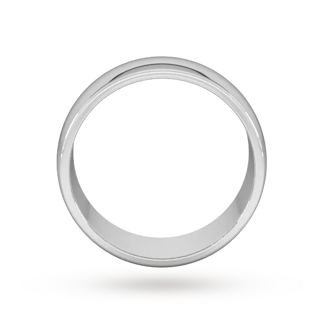 For Him 8mm D Shape Heavy Wedding Ring In 18 Carat Yellow Gold, additional product view 3