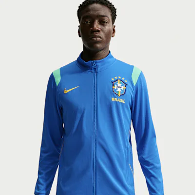 Nike Brazil Academy Pro Men's Nike Dri-FIT Football Tracksuit Jacket - Light Photo Blue/Midwest Gold/Light Menta/Midwest Gold