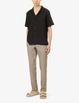 ORLEBAR BROWN Griffon Tapered-Leg Linen Trousers detail 2
