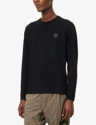 STONE ISLAND Ghost Patch Long-Sleeve Cotton T-Shirt detail 3