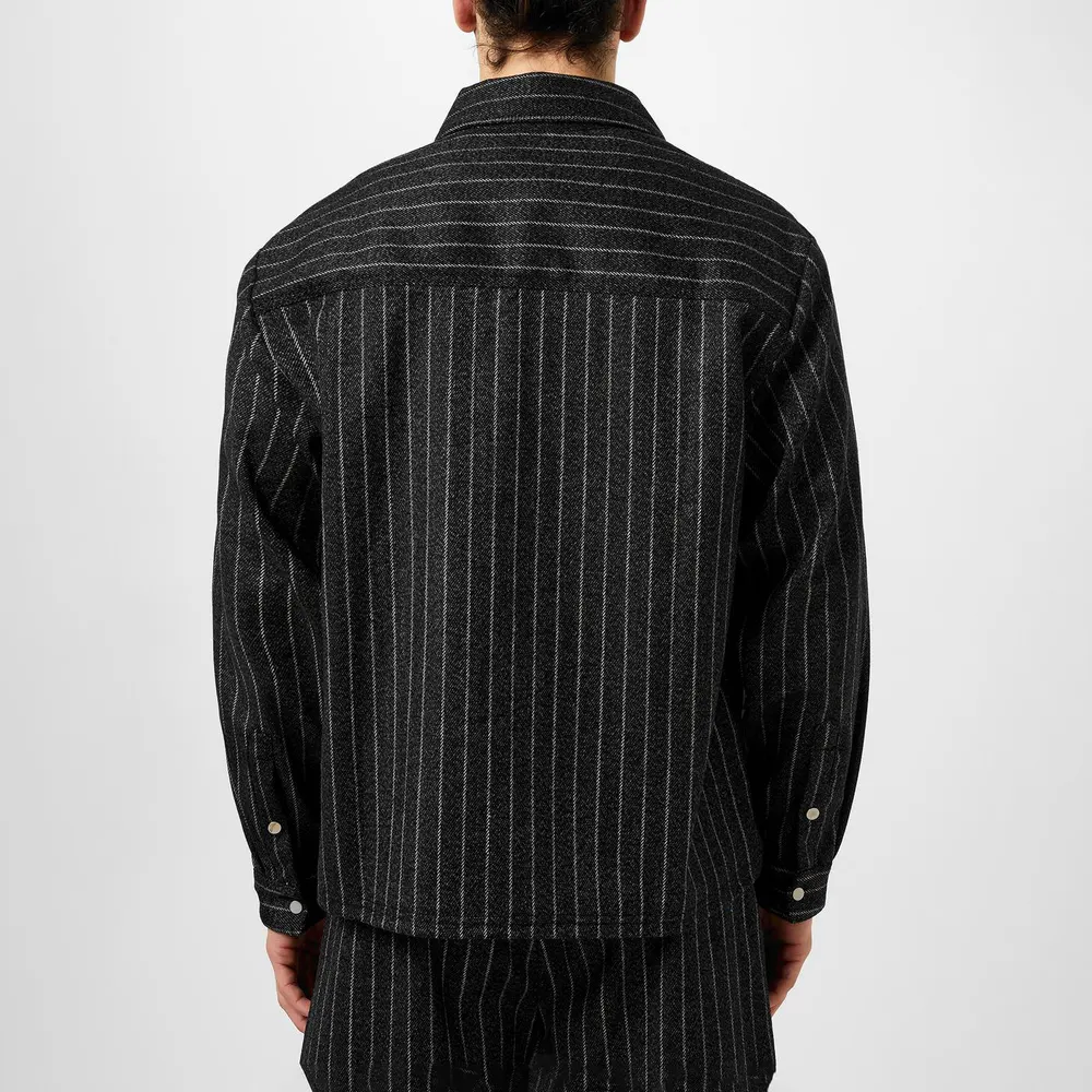 Represent Men's Cropped Wool Long Sleeve Oversized Fit Overshirt detail 3