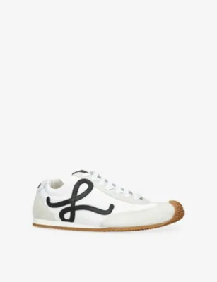 LOEWE Ballet Runner 2.0 Leather Low-Top Trainers - EUR 41 / 7 UK MEN in WHITE/COMB, additional product view 3
