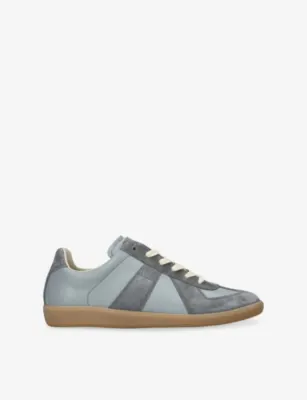MAISON MARGIELA Replica Leather Trainers - EUR 44.5 / 10.5 UK MEN in GREY/LIGHT – Mens | Trainers | Lace up trainers