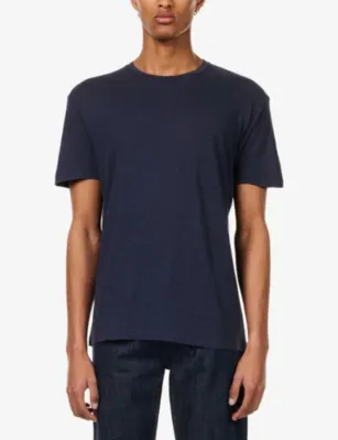SUNSPEL Short-Sleeve Cotton-Linen T-Shirt detail 3