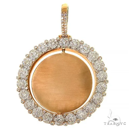 RINA - For Him FACTORY Rotating Flower Frame Diamond Photo Pendant 68546 in Rose Gold – Pendant