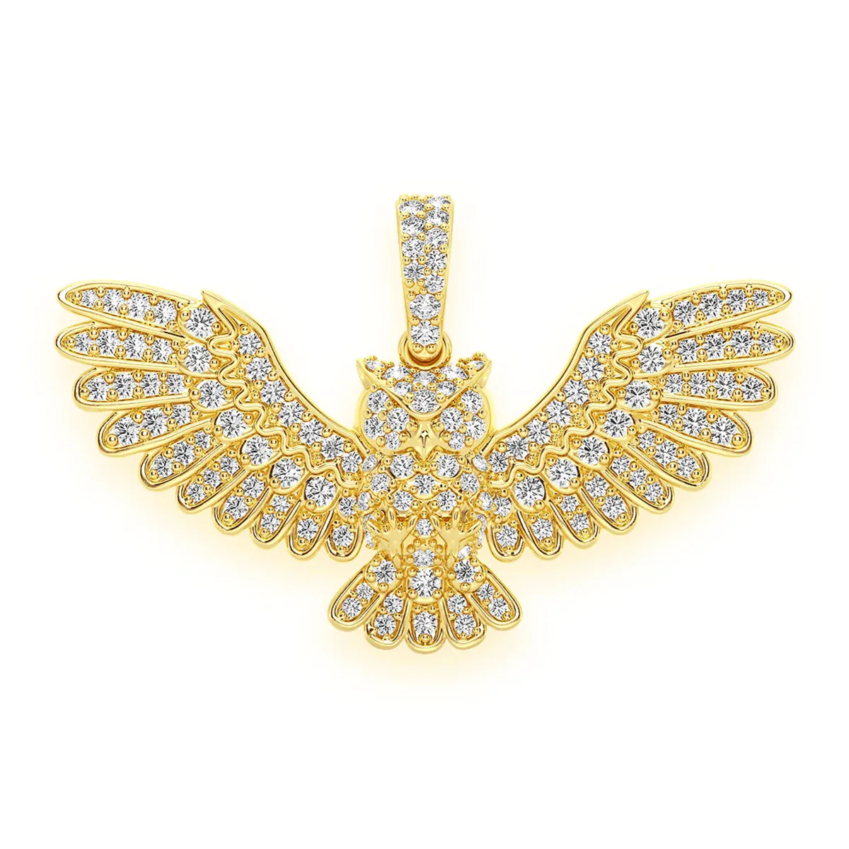For Him Owl Diamond Pendant in Rose Gold / Lab Grown Diamond – Pendant