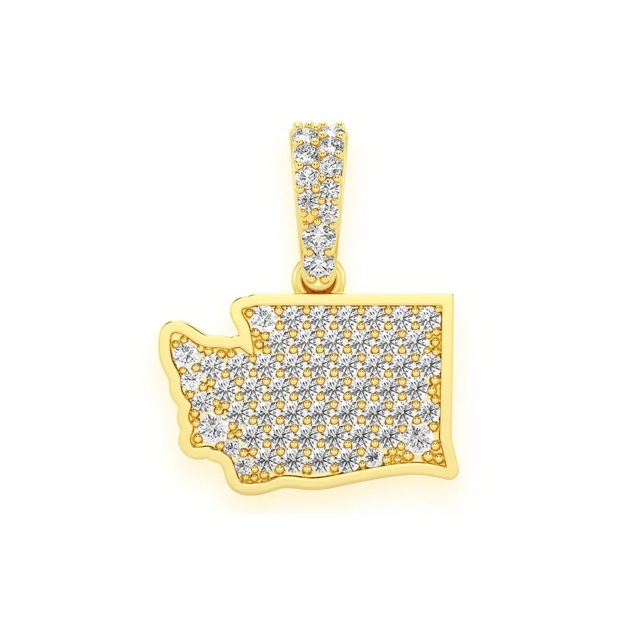 For Him US State Diamond Pendant in Washington / Rose Gold / Natural Diamond – Pendant