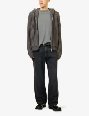 OUR LEGACY Level Hooded Rib-Merino-Wool Hoody detail 2