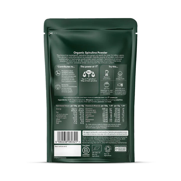 Naturya Organic Spirulina Powder 100g, additional product view 2