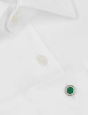 DUNHILL Lock Disc Silver Cufflinks detail 2