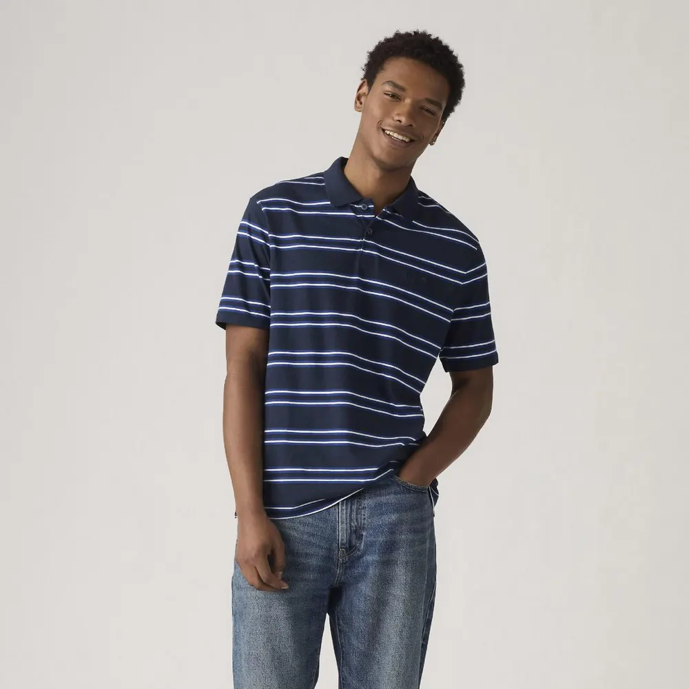 Levis Men's Striped Short-Sleeve Polo Shirt detail 2