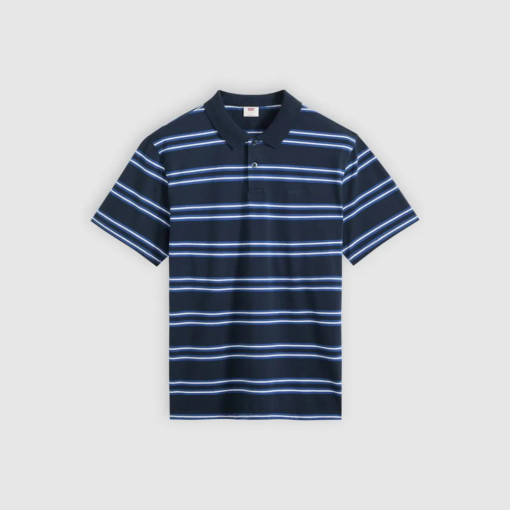Levis Men's Striped Short-Sleeve Polo Shirt