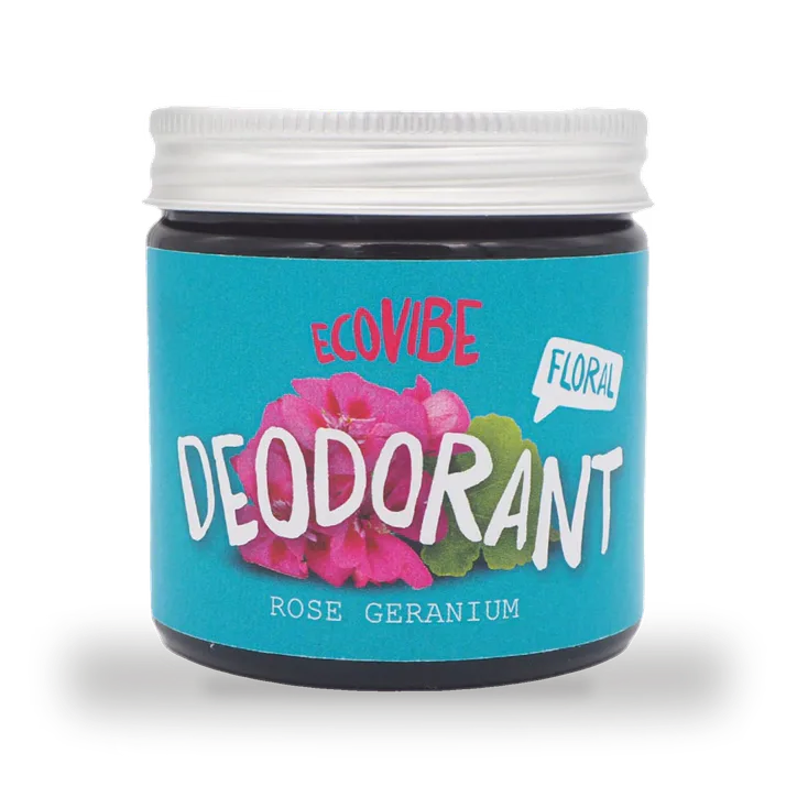EcoVibe Natural Deodorant Balm (with Essential Oils - Rose Geranium)