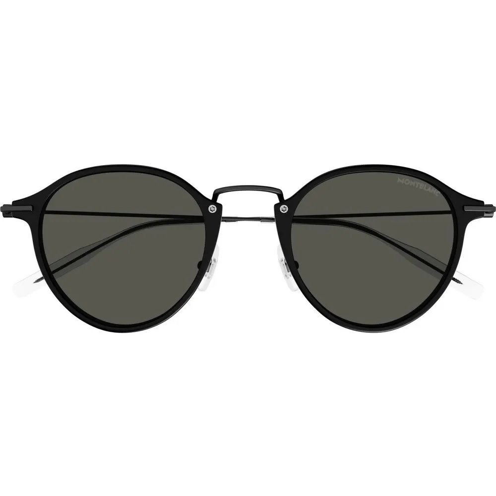 Montblanc Montblanc Mens MB0294S Metal Dark Tinted Round Sunglasses detail 2