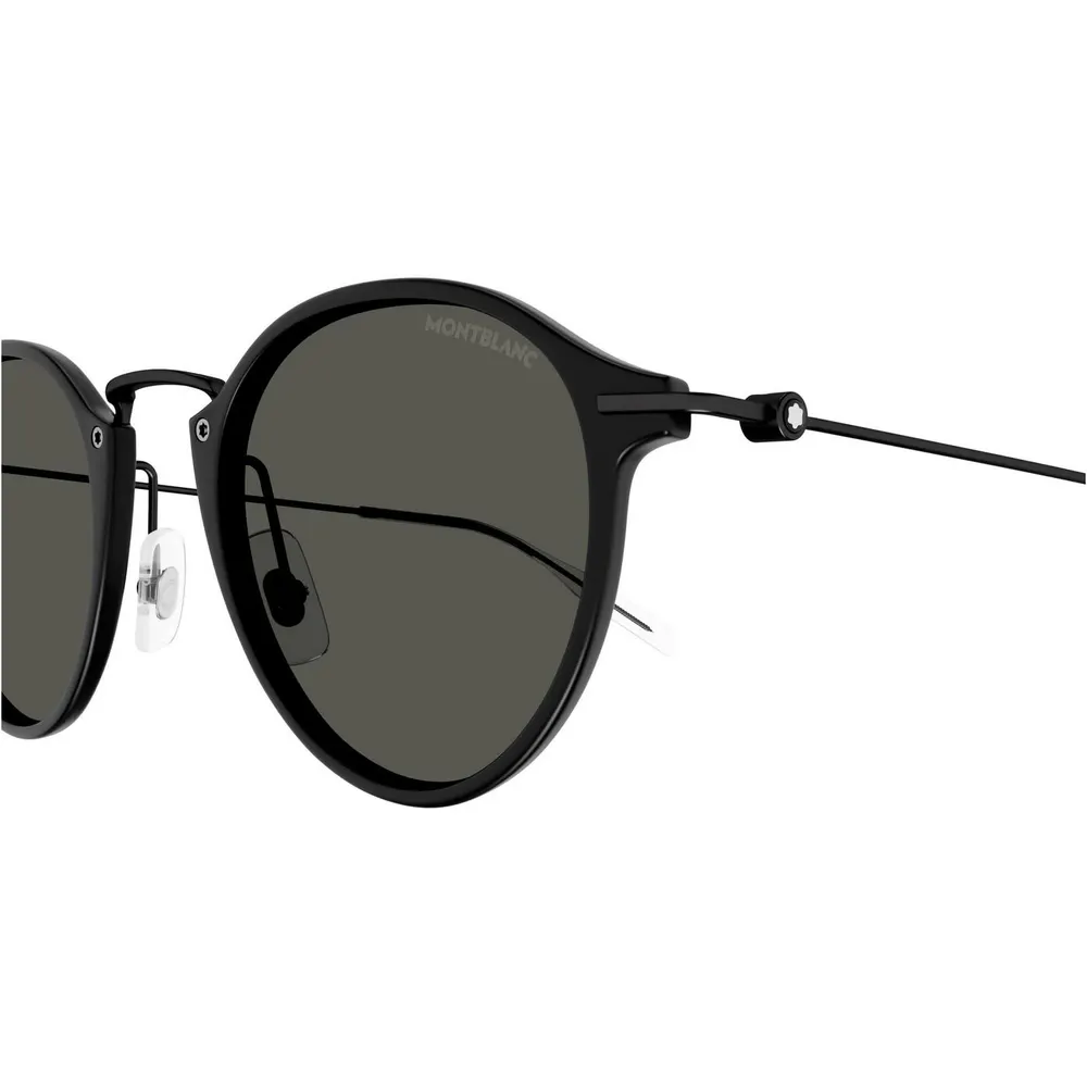 Montblanc Montblanc Mens MB0294S Metal Dark Tinted Round Sunglasses detail 3