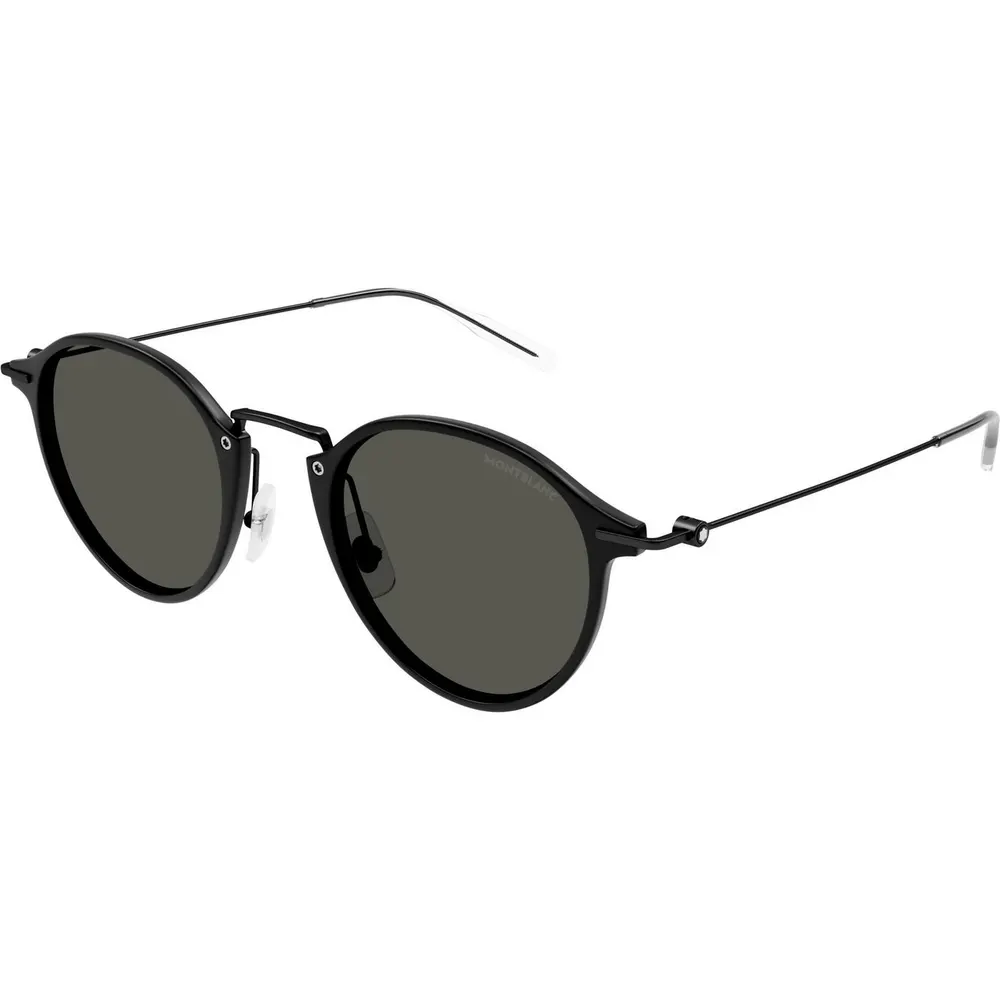 Montblanc Montblanc Mens MB0294S Metal Dark Tinted Round Sunglasses