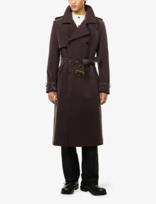 LABRUM LONDON Technical Trench Coat in BURGUNDY, additional product view 2