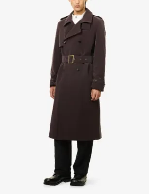 LABRUM LONDON Technical Trench Coat in BURGUNDY, additional product view 3