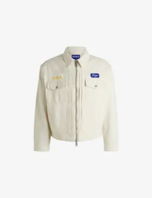 HUGO Motor Club Brand-Appliqué Cotton-Twill Jacket
