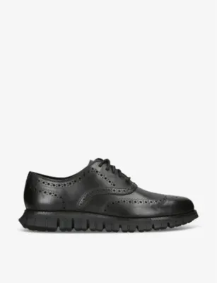 COLE HAAN ZERØGRAND Wingtip leather Oxford shoes - EUR 41.5 / 7.5 UK MEN in BLACK – Mens | Smart shoes | Oxford shoes