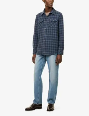 GODS TRUE CASHMERE Explorer Gemstone-Embellished Cashmere Shirt in ECLIPSE, additional product view 2