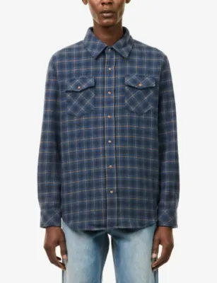 GODS TRUE CASHMERE Explorer Gemstone-Embellished Cashmere Shirt in ECLIPSE, additional product view 3