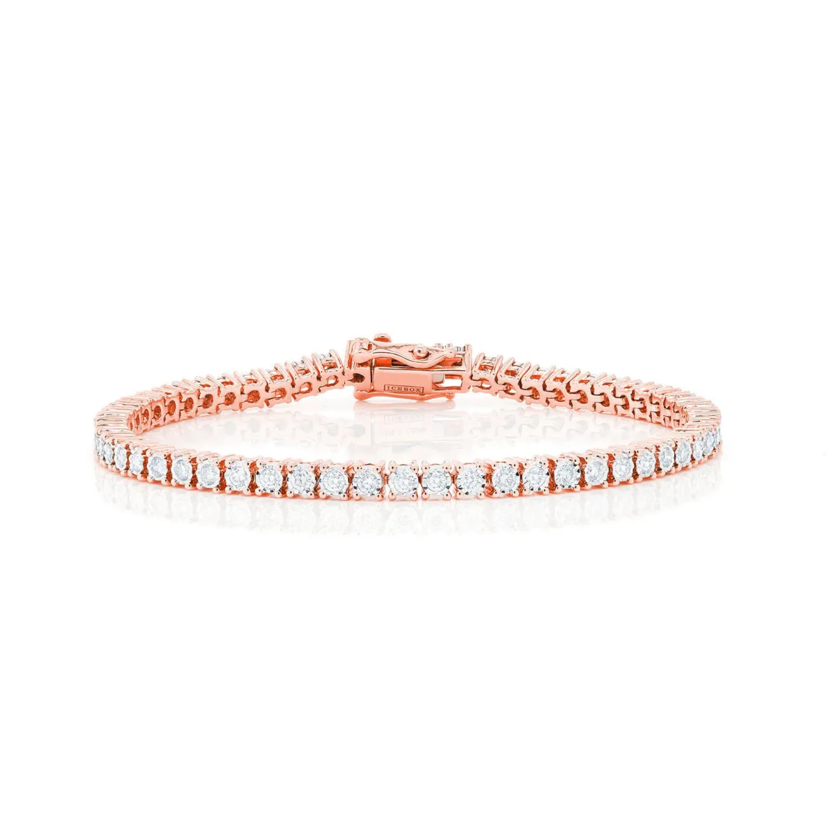 For Him Miracle Diamond Tennis Bracelet in 2pt / 1.25ctw / Rose Gold / 7" – Bracelet