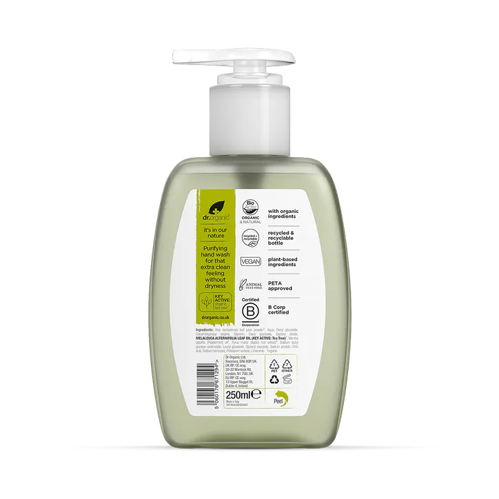Dr Organic Tea Tree Hand Wash 250ml detail 2
