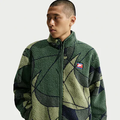 Nike Club Men's Winterized Fleece Full-Zip Jacket - Fir/Light Smoke Grey in Fir/Light Smoke Grey – Nike men's and unisex