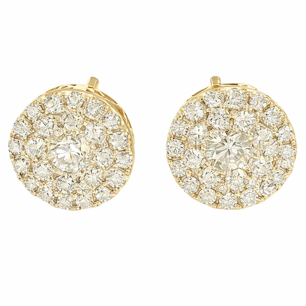 ANNA - CONSCIOUS DIAMONDS 14K Gold Cluster Earrings 65853 in White Gold – Earrings