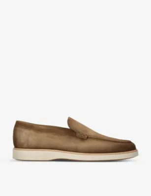 MAGNANNI Paraiso slip-on suede loafers - NAVY - EUR 42.5 / 8.5 UK MEN in MID BROWN – Mens | Loafers