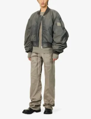 RICK OWENS Secchia Flight Nylon Bomber Jacket detail 2