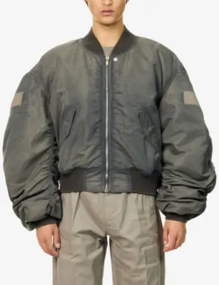 RICK OWENS Secchia Flight Nylon Bomber Jacket detail 3