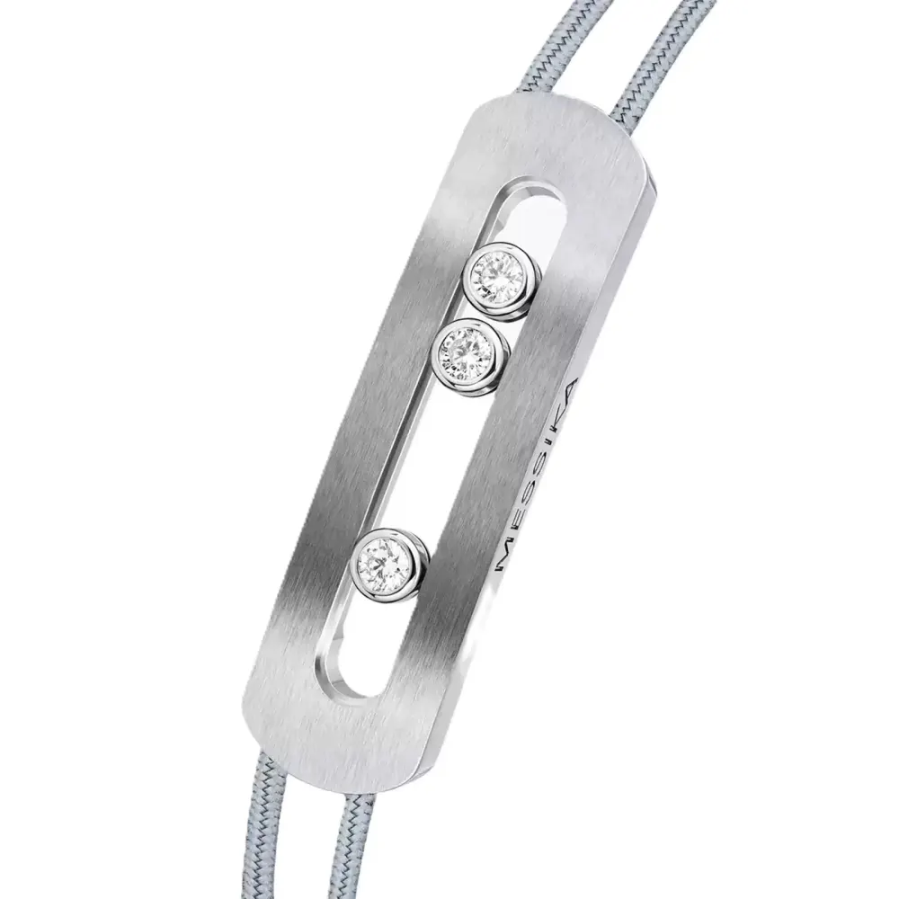 Messika Move Titanium Natural Titanium 0.24ct Diamond Cord Bracelet detail 3