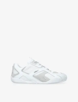 VERSACE Galaxia Leather and Mesh Trainers - EUR 42 / 8 UK MEN in White – Mens | Trainers | Lace up trainers