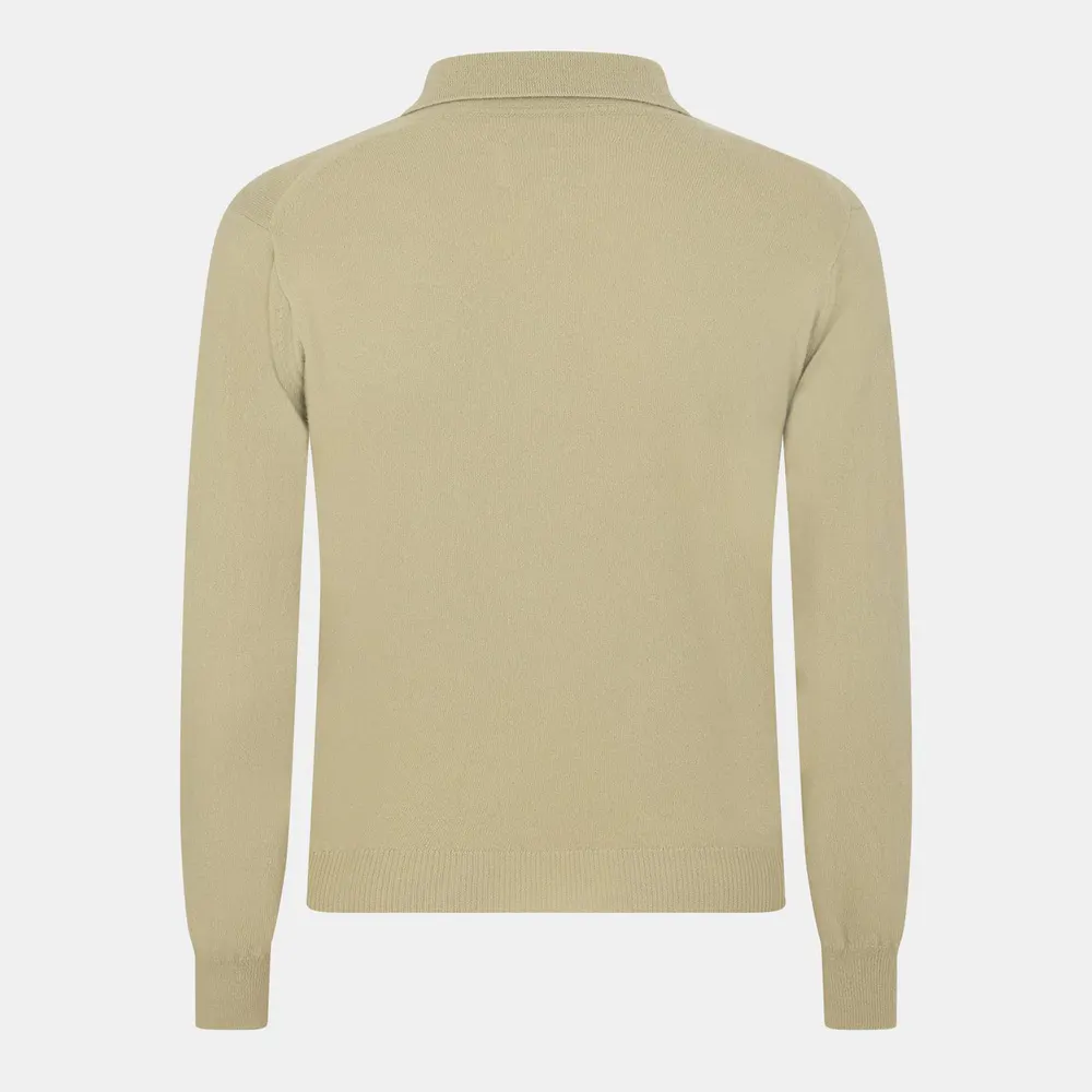 Maison Margiela Men's Textured Knitted Top in Pale Green, additional product view 2