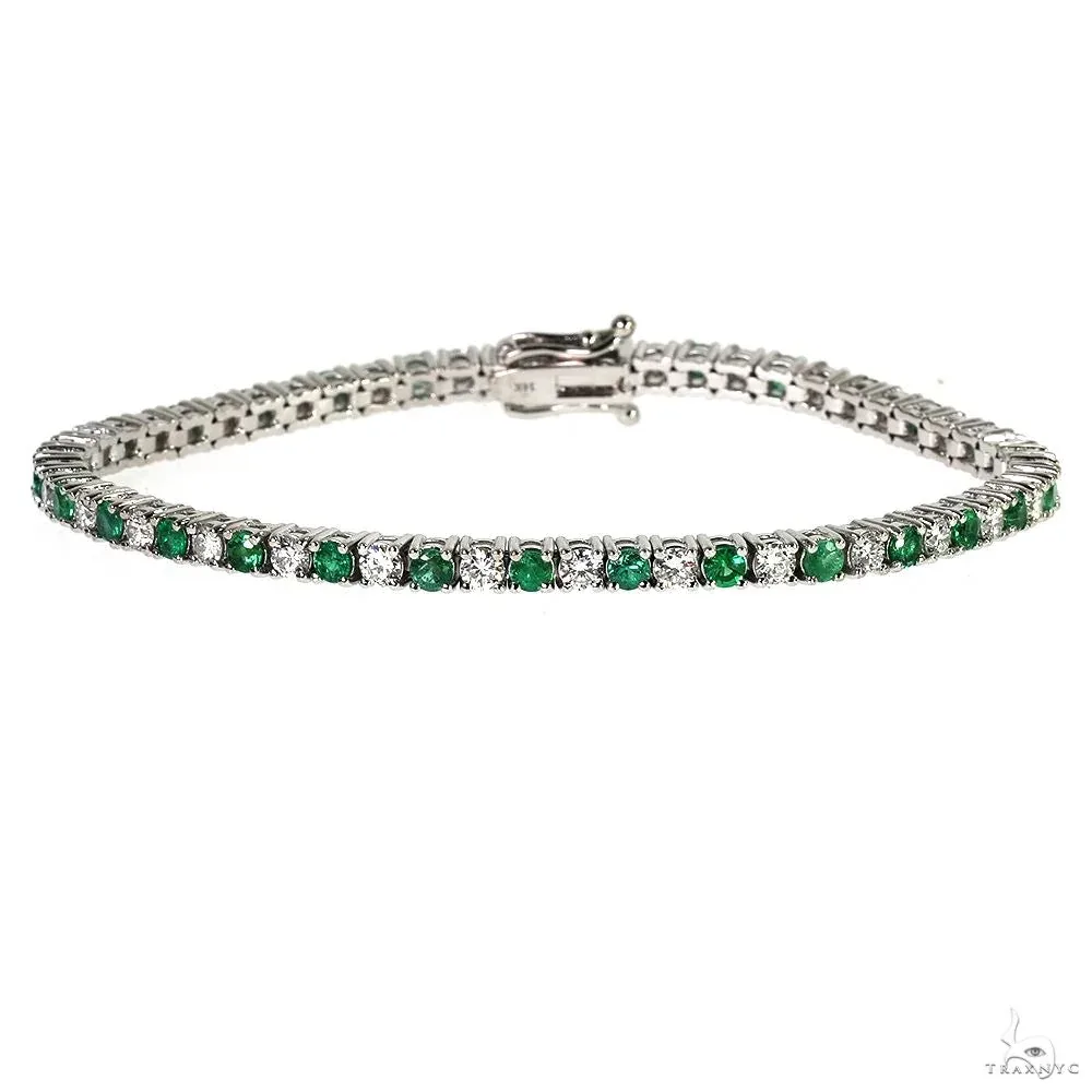 AHMED - MOON JEWELRY 10 Pointer Emerald Glimmer Tennis Bracelet 70082 in Rose – Bracelet
