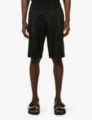 NN07 Kay Pleated Linen Shorts detail 3
