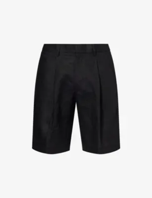 NN07 Kay Pleated Linen Shorts