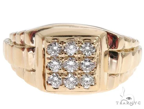 RINA - For Him FACTORY 14k Yellow Gold Men's Diamond Ring 64663 in Rose Gold / 10 – Ring